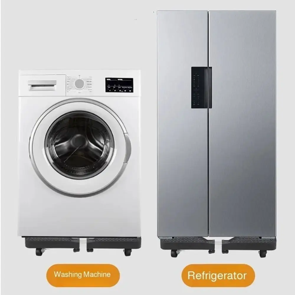 Adjustable Universal Wheel Mobile Rack Retractable 4 Locking Wheels Washing Machine Holder - Image 5