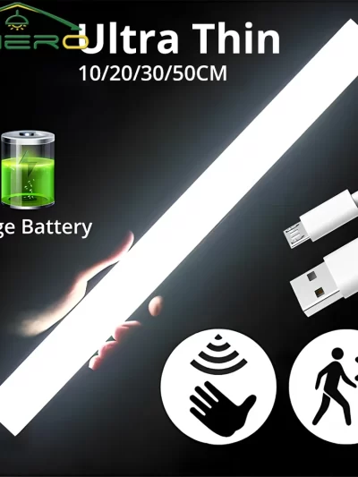 Night Lights Wireless LED Motion Sensor Lamp USB Rechargeable Magnetic For Wardrobe Room Closet