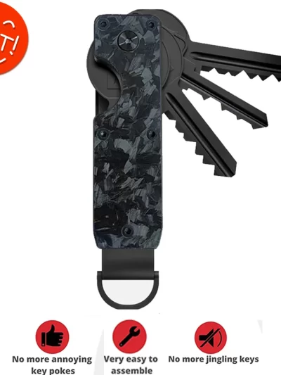 Key Organizer Compact Holder Metal Key Chain Minimalist for keychain Secures 2-6 Keys