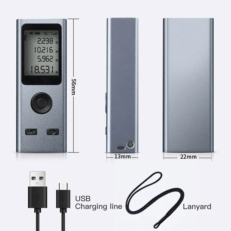 Mini Laser Rangefinder 30M High Precision Measurement Laser Distance 24g USB Rechargeable Handheld Distance Meter Smart Portable - Image 6