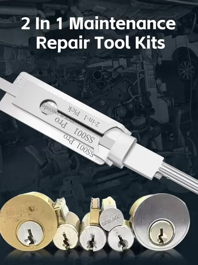 SS001 Key Decoder Stainless Steel Lock Key Precision Hook Pick Set
