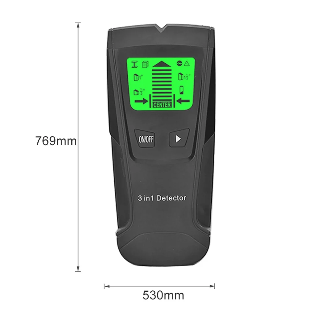 3 In 1 Metal Detector Find Metal Wood Studs AC Voltage Live Wire Detect Wall Scanner Electric Box Finder - Image 13