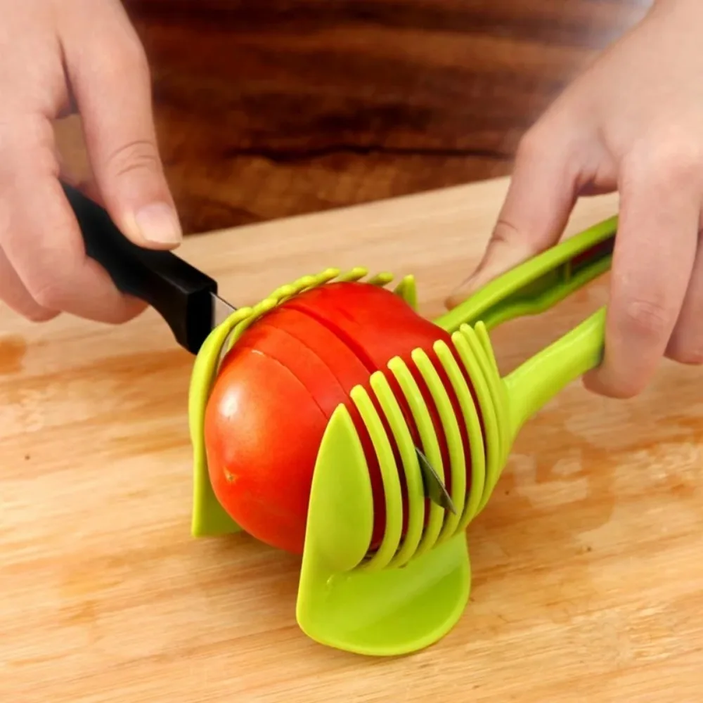Stainless Steel Kitchen Handheld Orange Lemon Slicer Tomato Cutting Clip Fruit Slicer Onion Slicer - Image 4