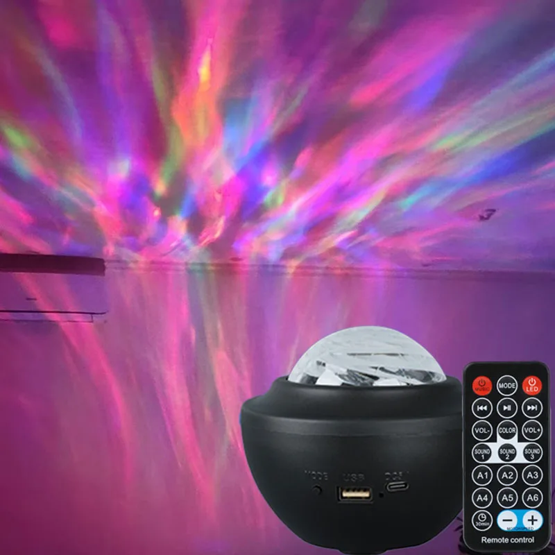 RGB Galaxy Star Projector Lights Bluetooth Speaker LED Aurora Borealis Lamp Remote Control - Image 10