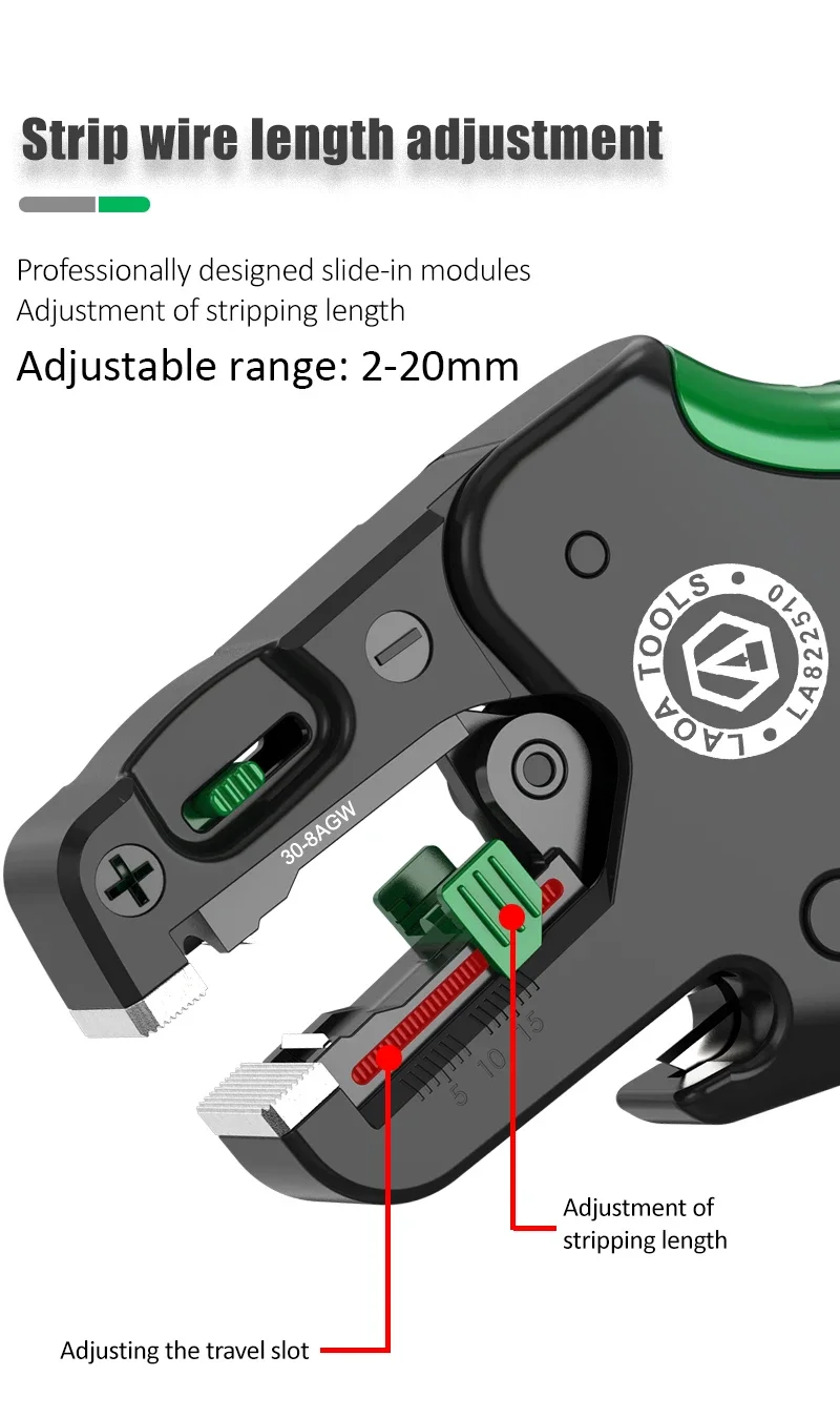 LAOA Multifunctional Fast Fully Automatic Wire Stripping Pliers 0.05-10 mm² Cable Cutting Nippers - Image 16