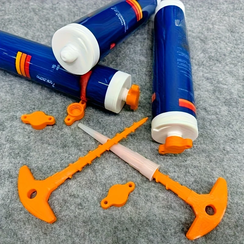 Silicone seal cap and seal gun nozzle removal tool, silicone seal cap used for open core tubes to prevent rapid drying - Image 4