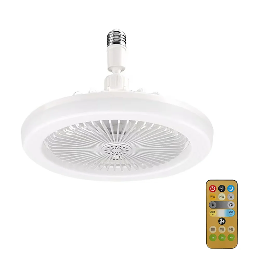 Rotatable 3in1 Ceiling Fan with Remote Control Lighting Lamp E27 Converter Base Lighting - Image 7