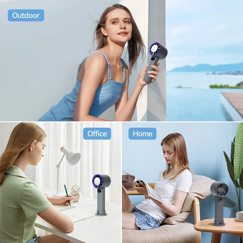 Xiaomi New Mini Handheld Fan 120 Speed Portable Desktop Fans Instant Cooling with Ice Mode Rechargeable - Image 4