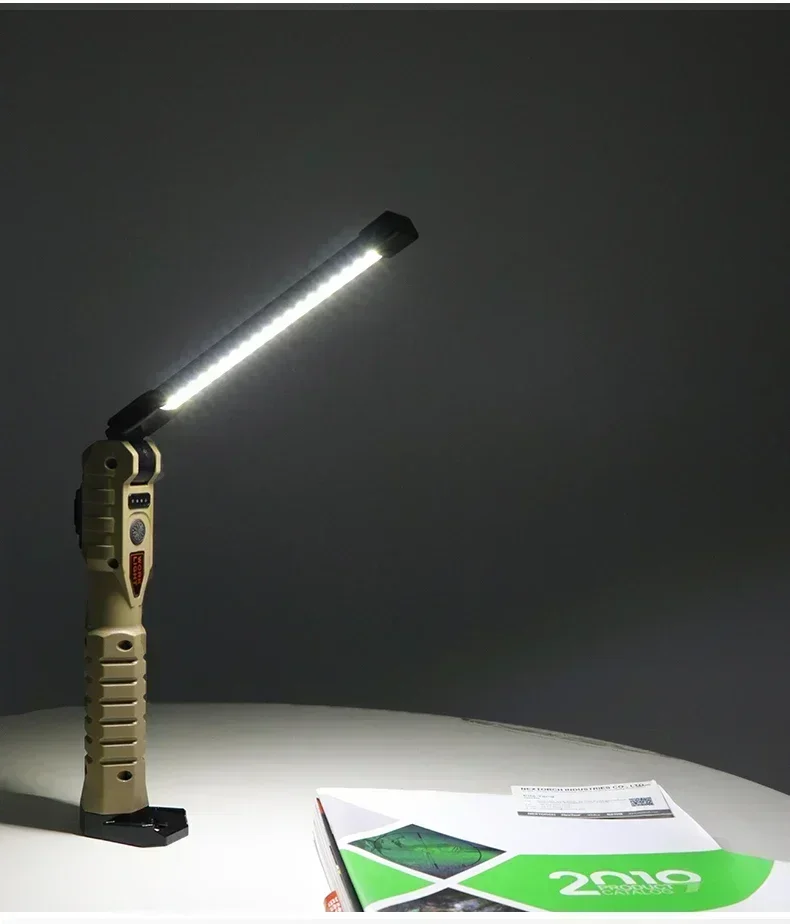 Folding COB XPE LED Work Light Handheld Flashlight with Built-in Battery Lamp Torch Emergency Car Inspection Lamp Red SOS Strobe - Image 24