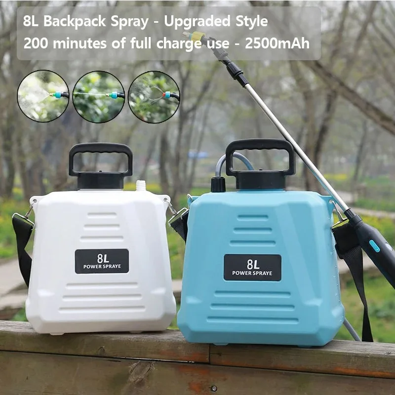 New 8-liter agricultural spray, high pressure sprayer backpack type, electric irrigation disinfection pesticide spray - Image 9