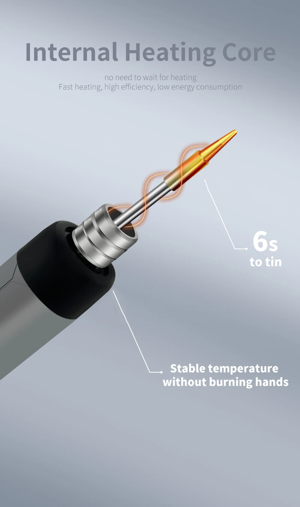 USB soldering iron mini small soldering iron set portable household type-C interface 800mAh battery Adjustable temperature - Image 23