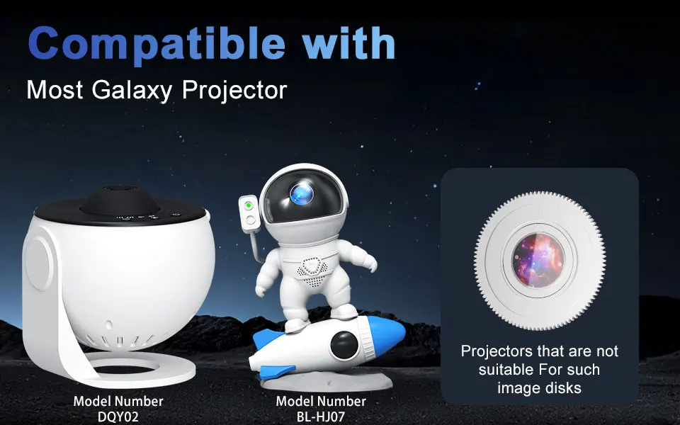 Night Light Galaxy Projector Starry Sky Projector Planetarium Lamp 6 Pack (Projector Not Included) - Image 15
