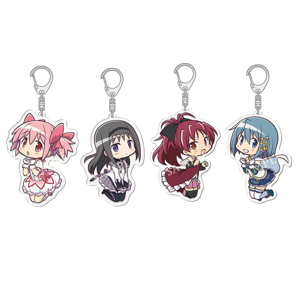 Anime Puella Magi Madoka Magica Keychain Kaname Akemi Homura Miki Sayaka Tomoe Mami Kyoko Key Chain Ring For Fans Gifts Jewelry - Image 11