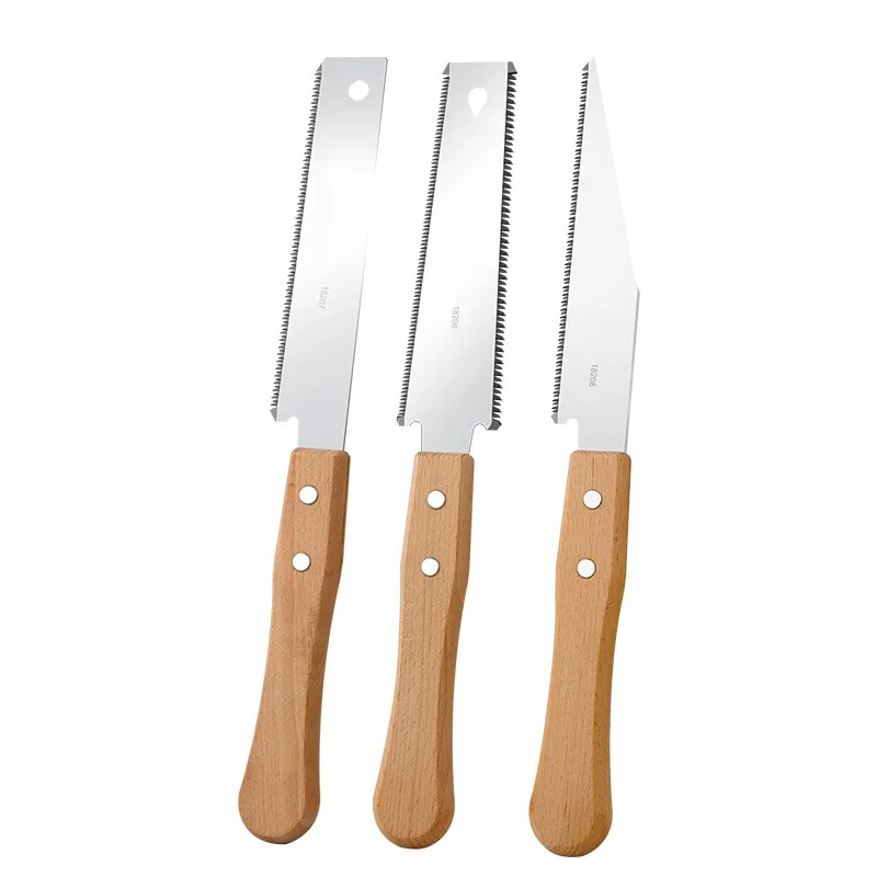Japanese Style Hand Saw Single/Double Sided Fine Tooth Wood Saw SK5 Steel Flexible Hand Saw - Image 4