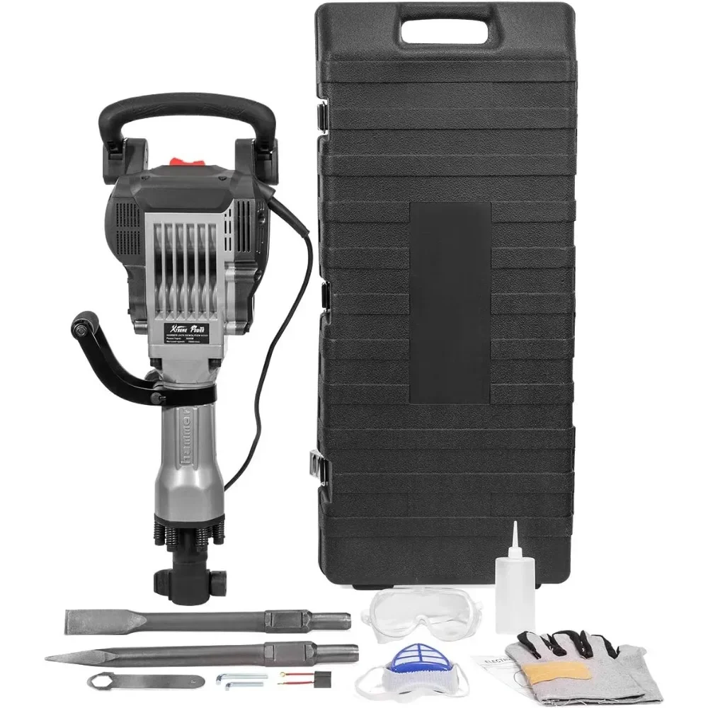 HOME-3600W Electric Demolition Jack Hammer Point Chisel Bits Construction Concrete Breaker Punch Drill - Image 9