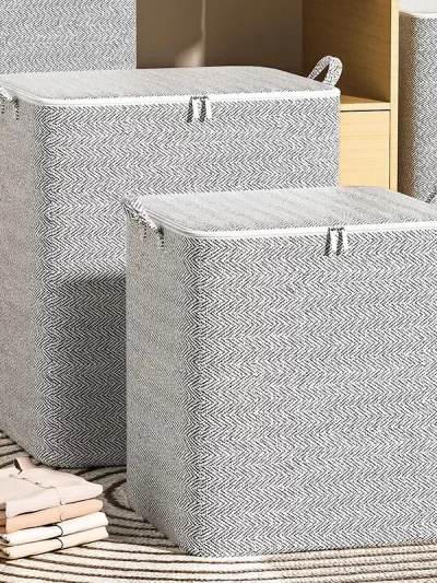 1pc Household Large Capacity Storage Bag Non-woven Material, Closet Wardrobe Organizer