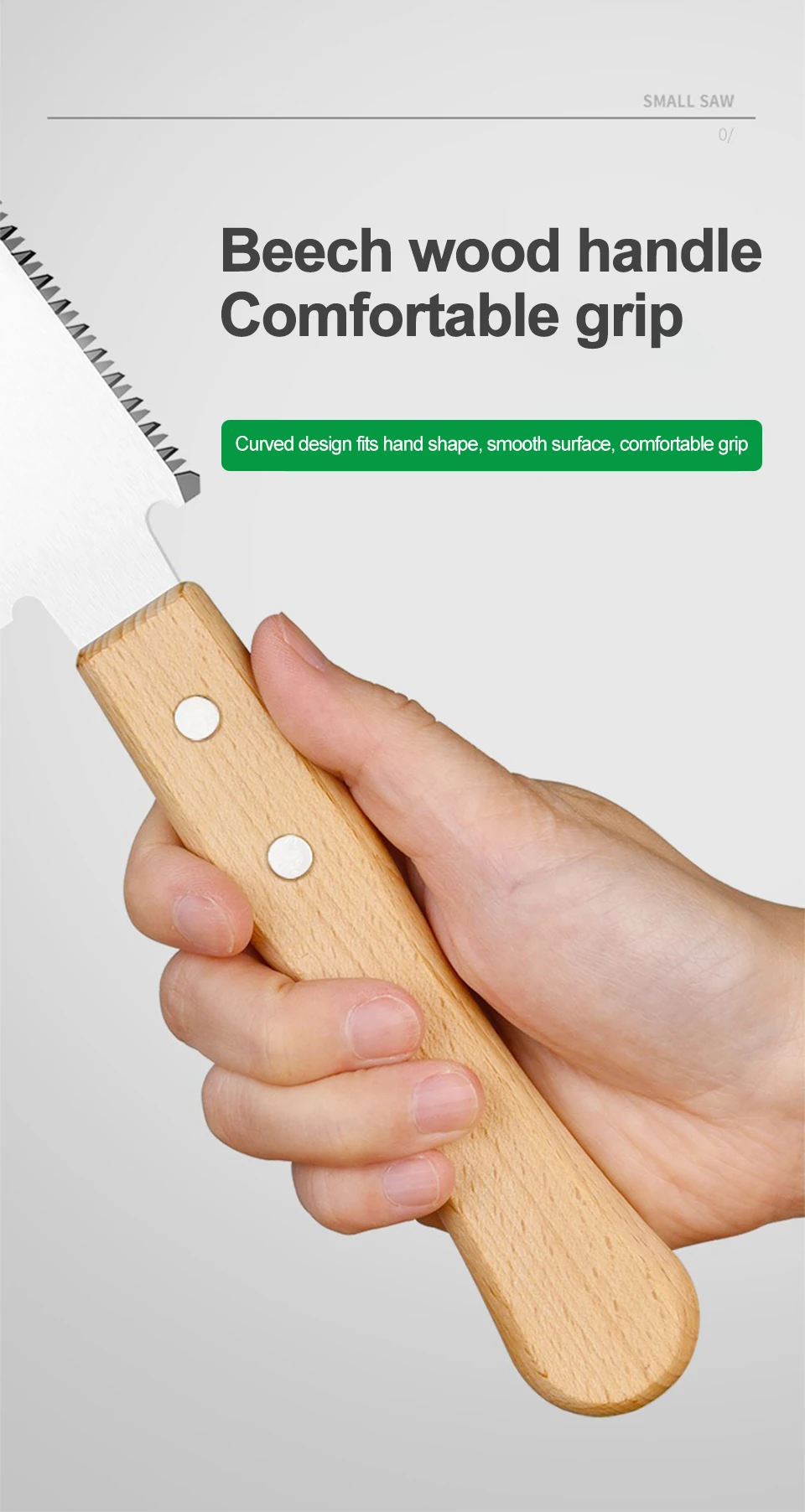 Japanese Style Hand Saw Single/Double Sided Fine Tooth Wood Saw SK5 Steel Flexible Hand Saw - Image 15