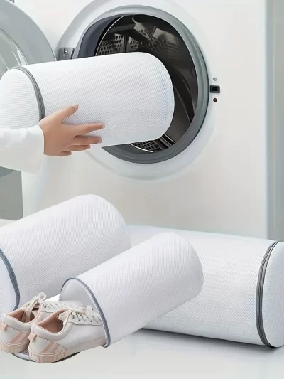 Versatile Shoe Washing Bag - Durable Mesh Laundry Bag for Sneakers, Running Shoes