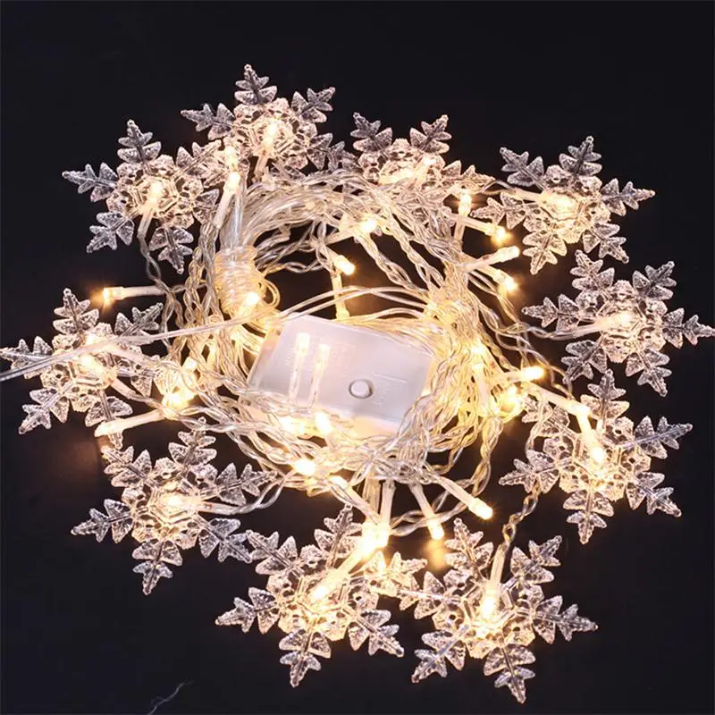 3.2M Christmas Snowflakes LED String Lights Flashing Fairy Curtain Lights Waterproof - Image 5