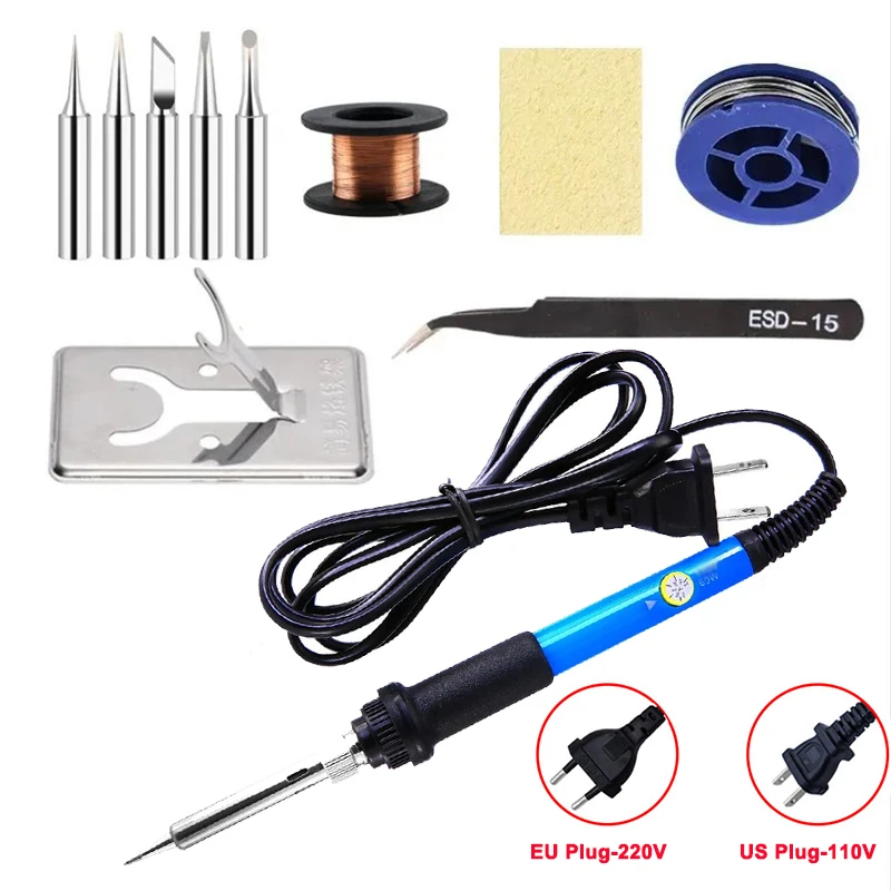 Adjustable Temperature Electric Soldering Iron 60W Electric Soldering Iron Welding Solder Repair Tool
