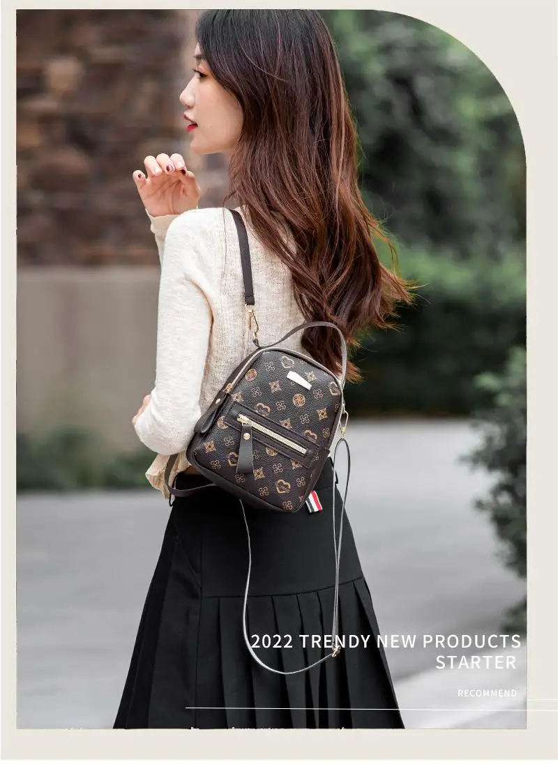 Flower backpack 2022 ladies bag fashion backpack women's - Image 11