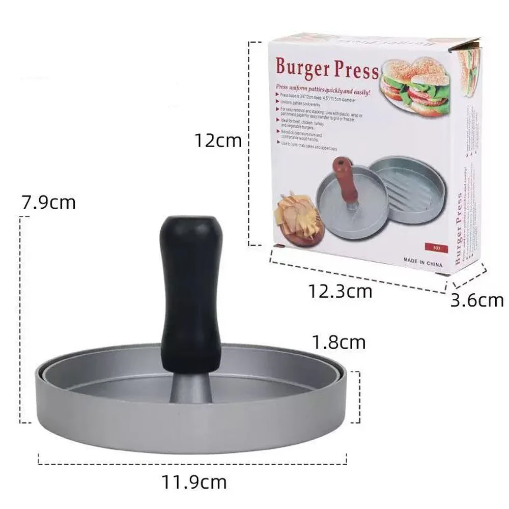 Burger Press Hamburger Meat Tool Patty Maker Aluminum Burger Maker - Image 4