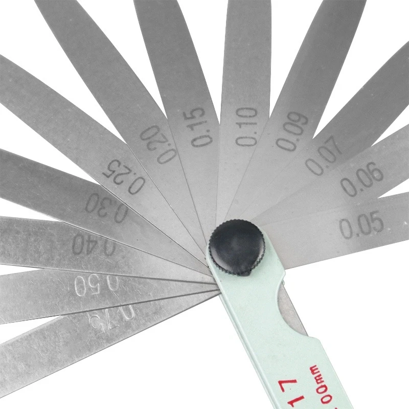 17 Car Blades Feeler Gauge Metric Gap Filler 0.02-1.00mm Spark Plug Thickness Measurment Hand Tool - Image 2