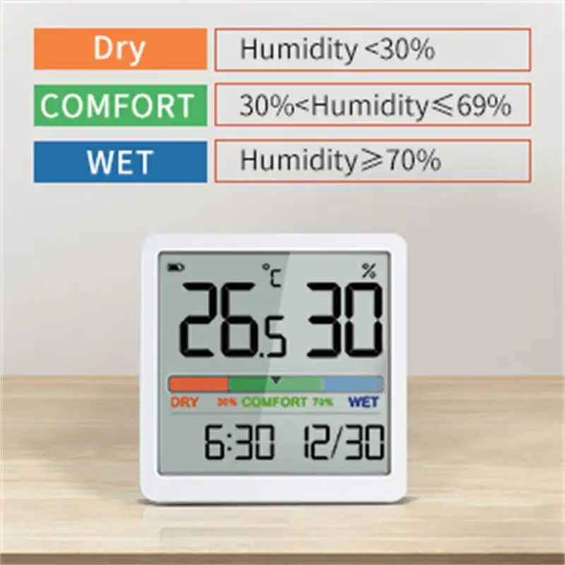New Digital Home Indoor Temperature Humidity Meter LCD Digital Thermometer Hygrometer Sensor Gauge Weather Station - Image 2