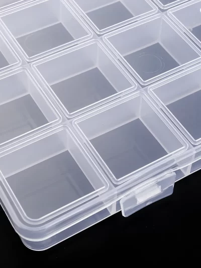 Transparent Storage Container Jewelry Box Clear Plastic Organizer Box Empty Earring Storage Organizer Display Case for Beads