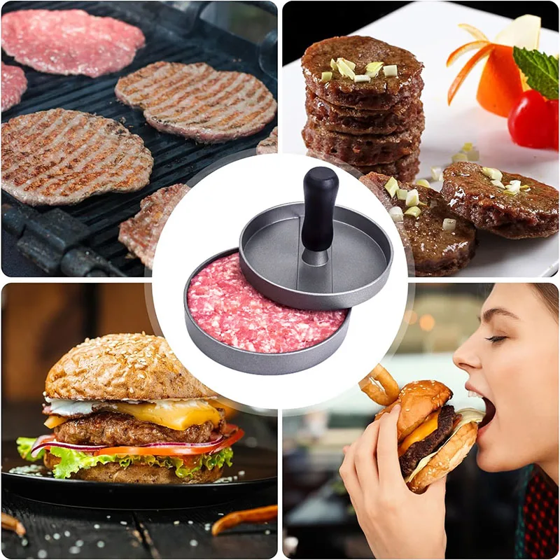 Circular Burger Mold Burger Press Non-stick Meat Pie Machine - Image 14