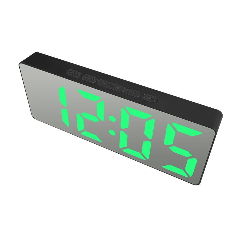 Electronic Alarm Clock Noiseless Design Digital LED Large Display Mirror Electronic Clock Digital Alarm Clock LED - Image 21