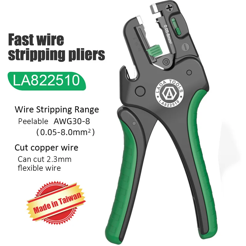 LAOA Multifunctional Fast Fully Automatic Wire Stripping Pliers 0.05-10 mm² Cable Cutting Nippers