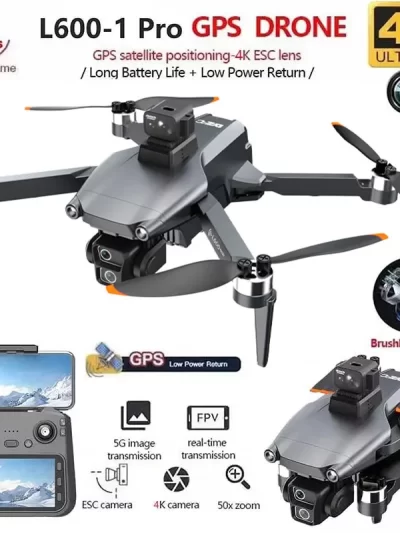 L600-1 Pro GPS Drone 4K Professional HD Dual Camera With Screen 5G WIFI 360°Obstacle Avoidance Brushless Rc Quadcopter Drone
