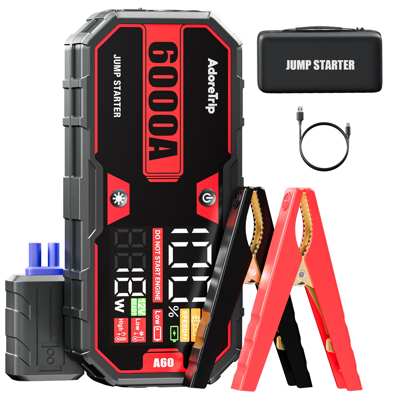 Car 6250A 30000mAh Portable 12V Jump Starter Power Bank 12V Auto Battery Charger Booster Starting Device - Image 8