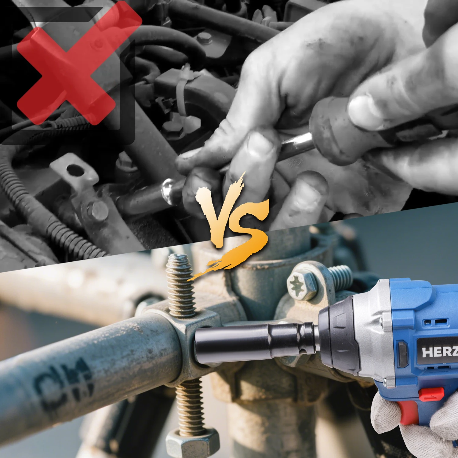 HERZO Cordless Impact Wrench 20V 1000Nm Brushless Electric Wrench Socket Battery Impact Driver Kit 1/2 Inch Power Tool - Image 9