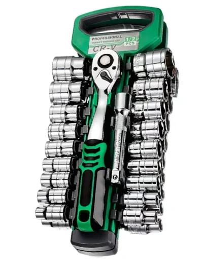 72Drive Socket Set 1/4"-3/8"-1/2", Ratchet Wrench Sockets Compact Sockets