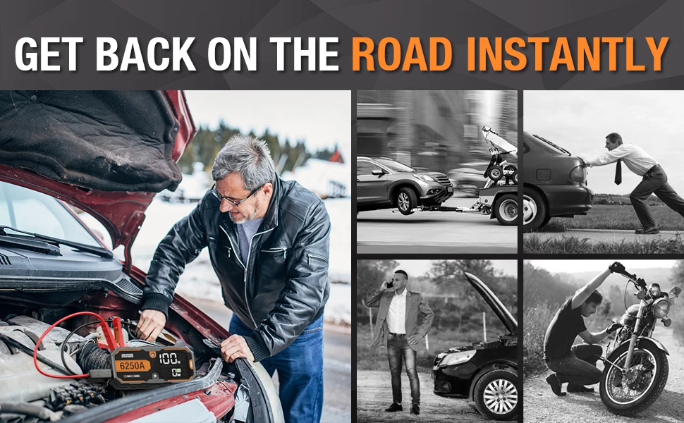 Car 6250A 30000mAh Portable 12V Jump Starter Power Bank 12V Auto Battery Charger Booster Starting Device - Image 13