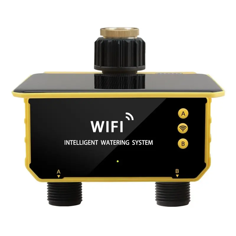 2025 Trend Garden Watering Tool Solar Irrigation Timer Tuya Wifi Smart Automatic Control Outdoor Water Timer System