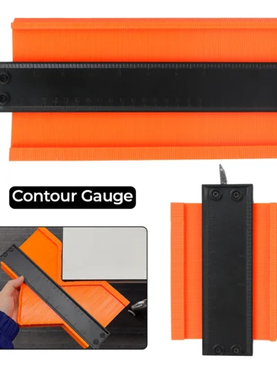 Contour Gauge Profile Duplicator Tool Alloy Edge Shaping Wood Measure Ruler Adjustable Lock