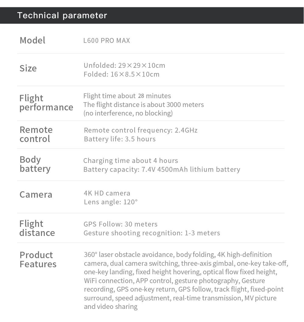 L600 PRO MAX GPS Drone Professional 4K 3-Axis PTZ HD Dual Camera Obstacle Avoidance Brushless Motor 5G WIFI RC Quadcopter Toys - Image 37