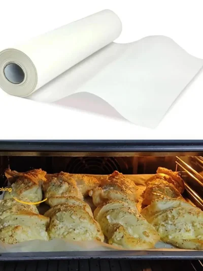 Pack Parchment Paper Roll for Baking Parchment Baking Paper with Serrated Cutter Roll for Cooking Air Fryer Steaming Bread