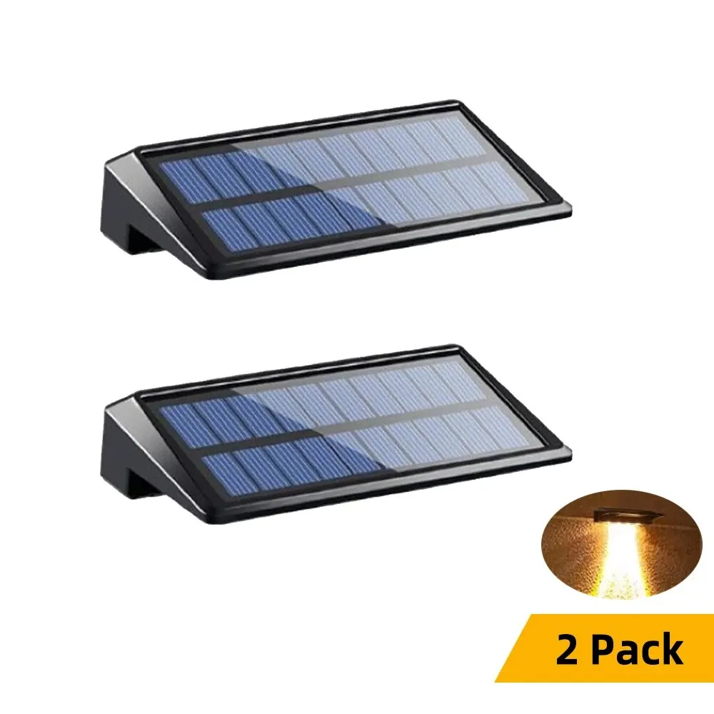 2 Pack Solar Wall Lights 4 LED Solar Fence Lights Outdoor Waterproof Solar Deck Lights Wall Lights for Fence Post Yard Pathway - Image 7