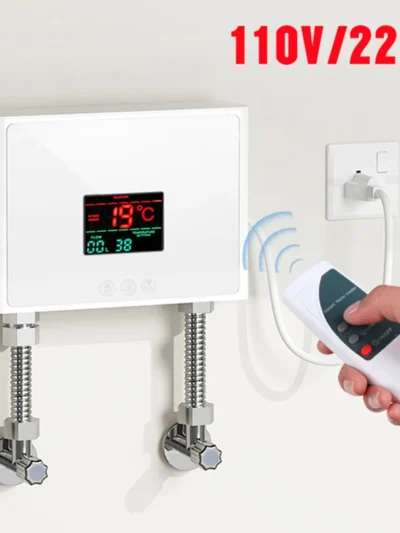 110V/220V Instant Water Heater 3000W/5500W Wall-Mounted Electric Heaters for Bathroom Hot Water Shower and Home Kitchen Heating