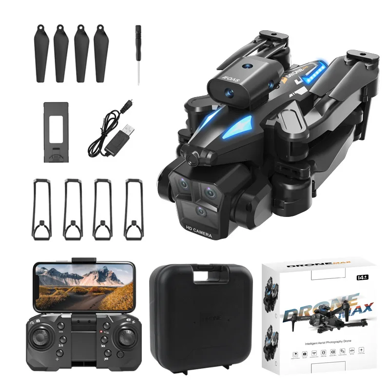 C10 high-definition three camera aerial drone intelligent obstacle avoidance quadcopter remote-controlled aircraft toy - Image 2