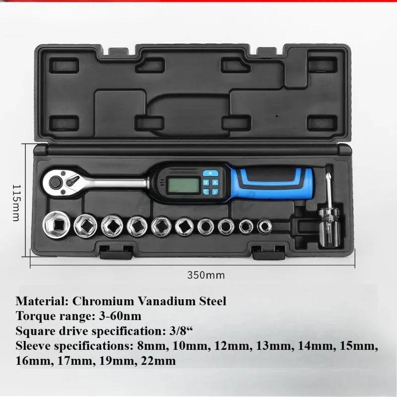 ± 2% High-precision Interchangeable Head Digital Torque Wrench Preset Torque Ratchet Wrench Four Mode Conversion - Image 6