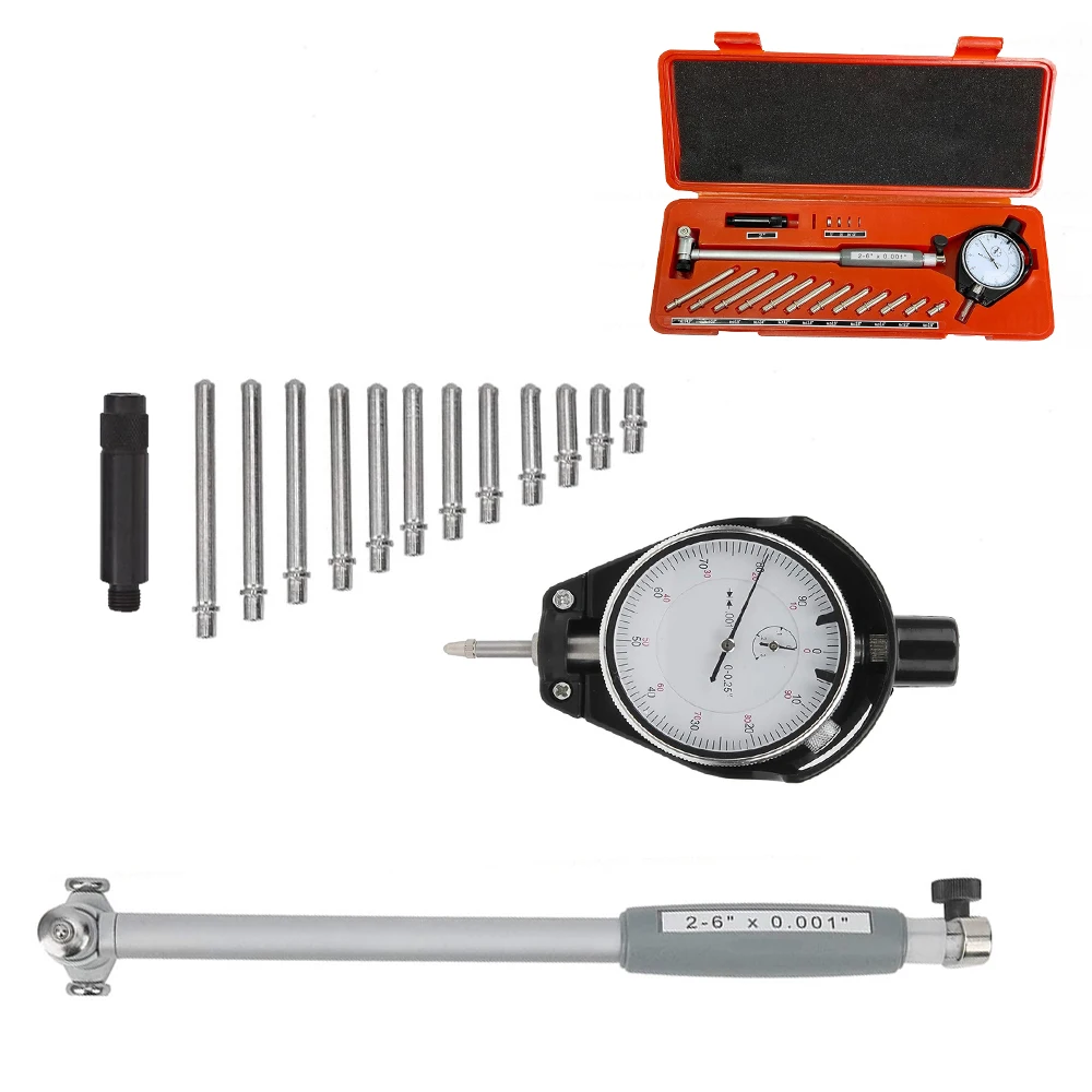 2" - 6" 0.001" Deep Engine Hole Measurement 50-160mm 0.01mm Dial Bore Indicator Gauge - Image 15