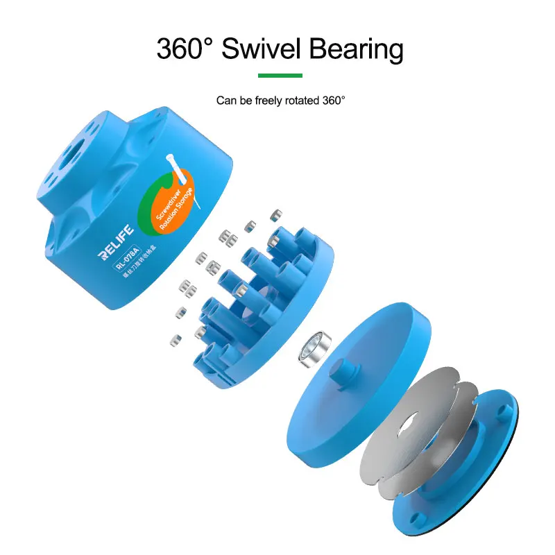 RELIFE RL-078A Rotating Screwdriver Storage Box Multi-functional Repair Tool Storage Rack Multiple Holes - Image 11