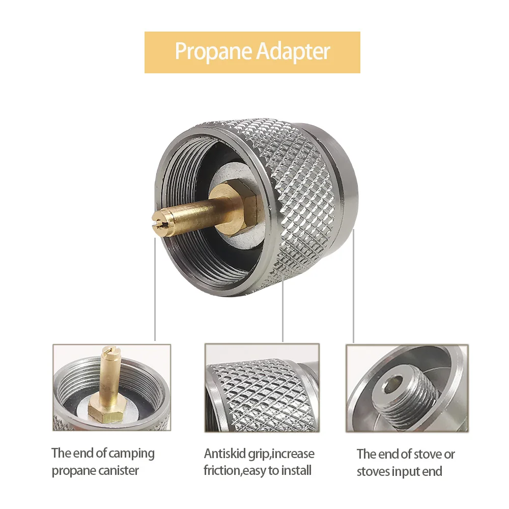3pcs/set Camping Stove Adapter Butane Canister Adapter Refill Adapter EN417 Propane Adapter - Image 6