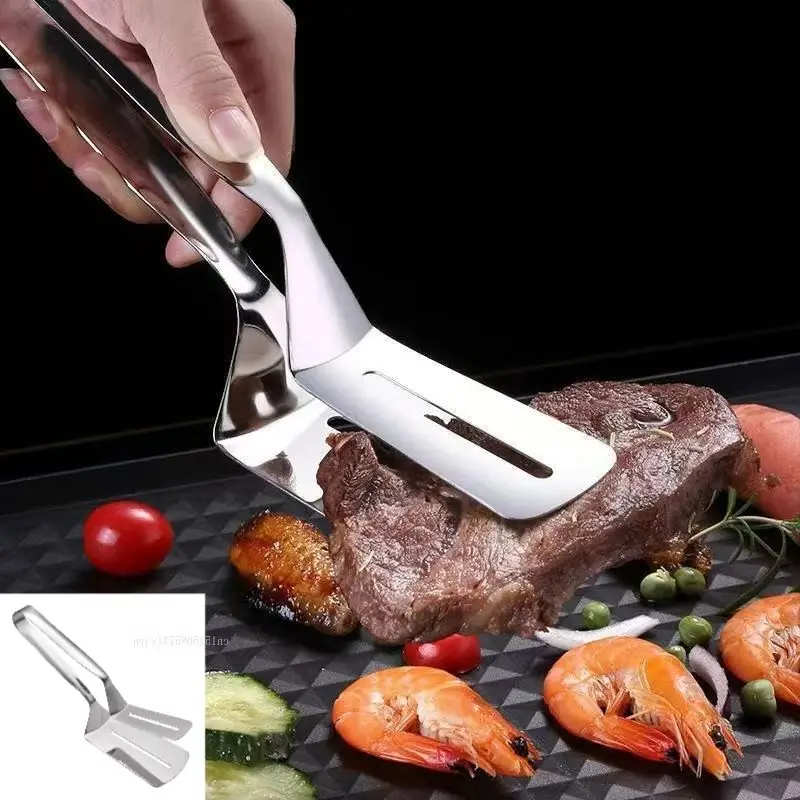 304 Stainless Steel Steak Shovel Multifunctional Steak BBQ Tongs Pancake Fried Pizza Spatula - Image 2