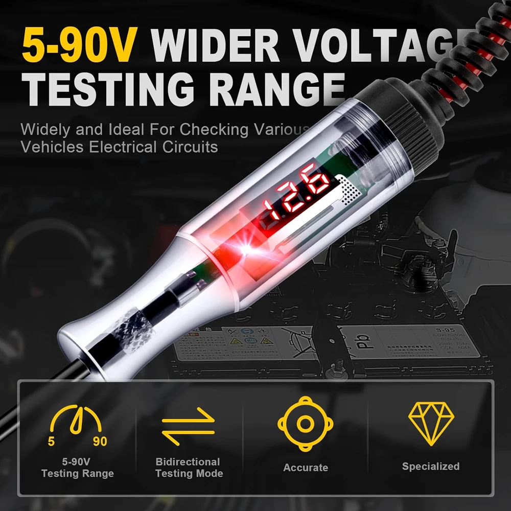 Car Truck Voltage Circuit Tester Auto 6V 24V Tools Car Diagnostic Probe Test Pen Light Bulb Electric Measuring Pen Tools - Image 19